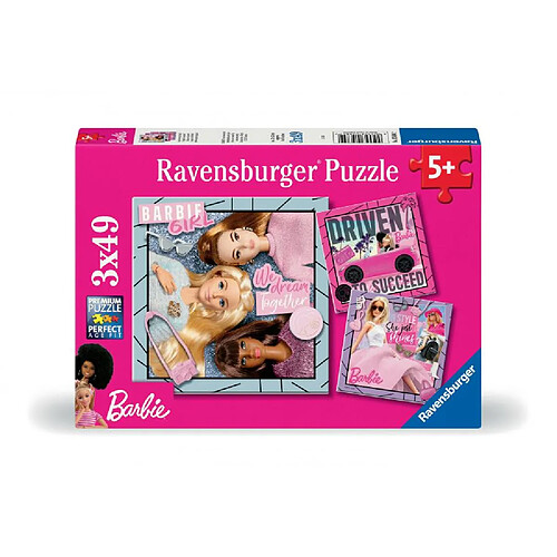 Ravensburger Puzzles 3x49 p - inspire le monde / barbie