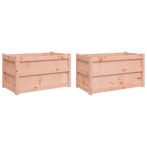 Maison Chic Lot de 2 Jardinières,Bac à fleurs - pot de fleur bois massif douglas -GKD82029