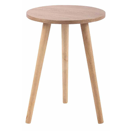 Decoshop26 Table d'appoint / support de plante en bois couleur nature plateau Ø 40 cm TAB10047