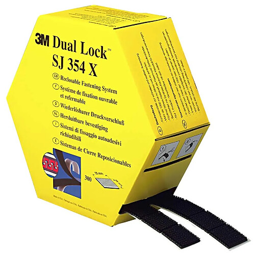 3M Dual-Lock adhésif SJ 354X - 250 picots - 25mm - boite de 300 past.