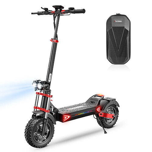 iScooter ix8 Trottinette électrique 48V20Ah 1200W*2 Autonomie 65-70KM 12"Pneu pour Adulte