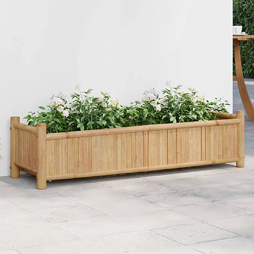 vidaXL Jardinière 100x30x25 cm bambou