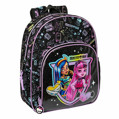 Sac à dos enfant Monster High Noir 28 x 34 x 10 cm