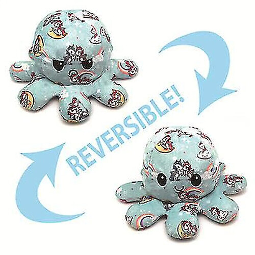 Universal Touet en peluche de poulpe réversible reversible 20 cm cadeau d'enfants