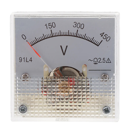 Voltmètre analogique Voltmètre à panneau analogique Voltmètre 2,5% Erreur 0-450V