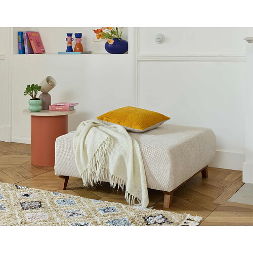 Bestmobilier Cristal - pouf modulable - 95 cm - en velours texturé