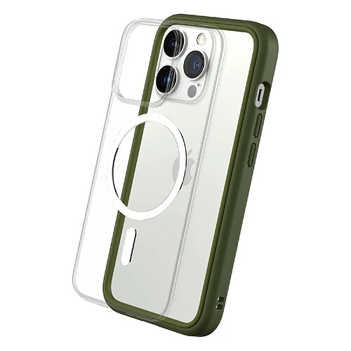 RHINOSHIELD Coque modulaire Mod NX Compatible avec MagSafe pour [iPhone 13 Pro] Force magnétique supérieure, Personnalisable. Absorbe Les impacts des Chutes de 3.5 mètres - Vert Kaki