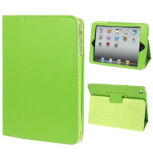 Wewoo Smart Cover vert pour iPad mini 1/2/3 Litchi Texture Flip étui en cuir avec fonction de support