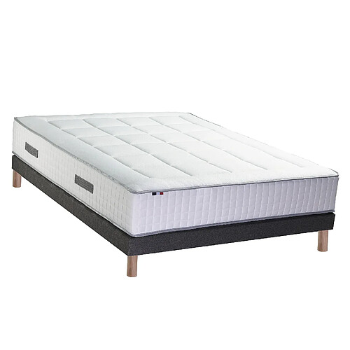 Idliterie Ensemble matelas Ressorts 7 zones H28cm + sommier PALACIO 2 FABRICATION FRANCAISE