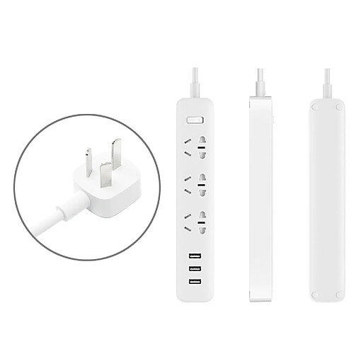 Wewoo Multiprise blanc pour Xiaomi Mi bande de puissance carte de patch USB3.0 2A vitesse chargeur Mini de circuit imprimé Convertisseur, longueur de câble: 1,8 M