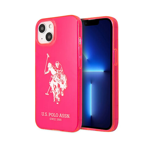 Us Polo U.S Polo Coque pour iPhone 13 Élégante Collection Big Horse Rose