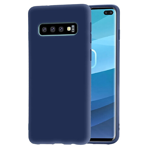 Wewoo Coque Souple Étui de protection en TPU pour Galaxy S10 + bleu foncé