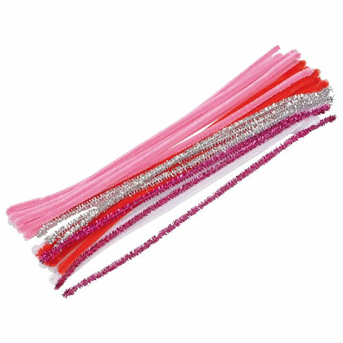 Paris Prix Lot de Brins de Chenille Princesse 36cm Rose