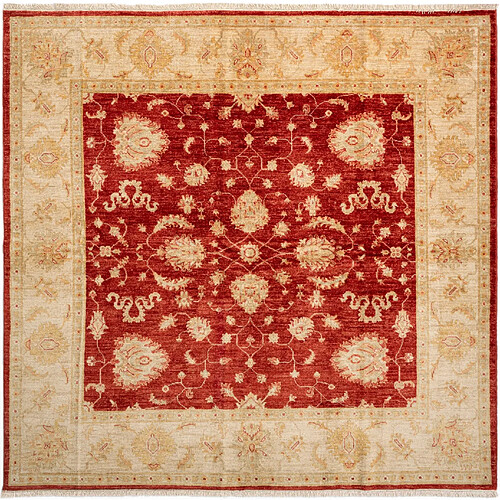 Vidal Tapis de laine 199x203 rouge Kaizar