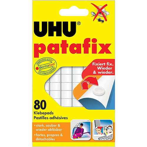 UHU Pâtes adhésives patafix, repositionnable, blanc ()