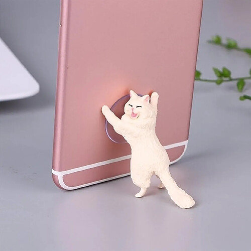 Wewoo Support à smartphone pour chat mignon60 PCS Sucker Design Blanc