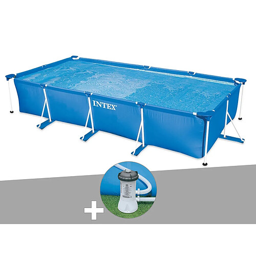 Kit piscine tubulaire rectangulaire Intex 4,50 x 2,20 x 0,84 m + Filtration à cartouche