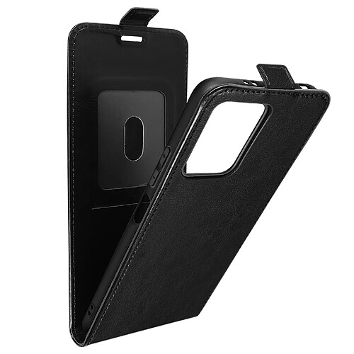 Avizar Étui pour Xiaomi Redmi Note 12 4G et 5G Vertical Magnétique Porte-carte Noir