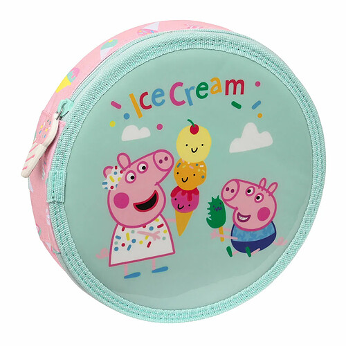 Pochette crayons Peppa Pig Ice cream Rose Menthe (18 Pièces)