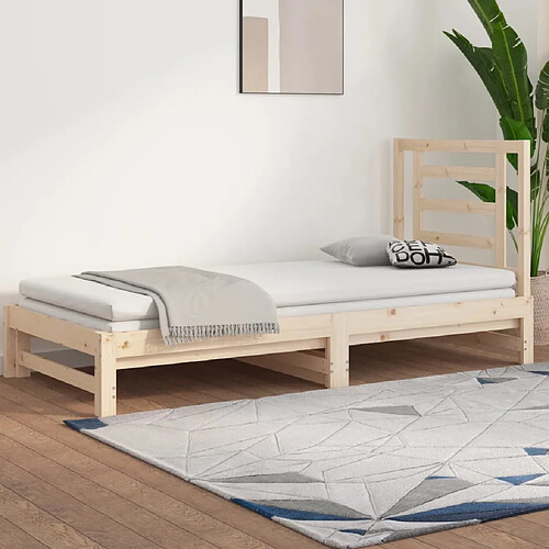 vidaXL Lit coulissant sans matelas 2x(90x190) cm