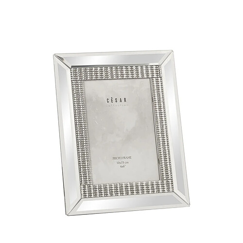 Cadre photo Alexandra House Living Gris Verre Miroir 10 x 15 x 2 cm