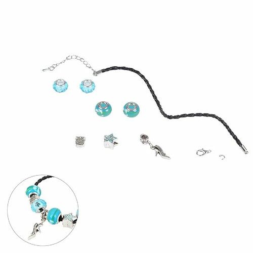 Paris Prix Kit Bracelet Mode Charms 9cm Turquoise