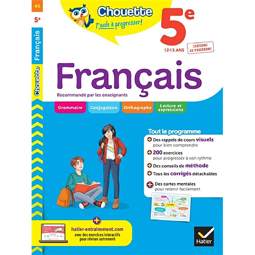 Français 5e, 12-13 ans : conforme au programme