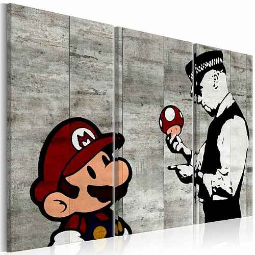 Paris Prix Tableau Imprimé Banksy - Mario Bros 60 x 90 cm