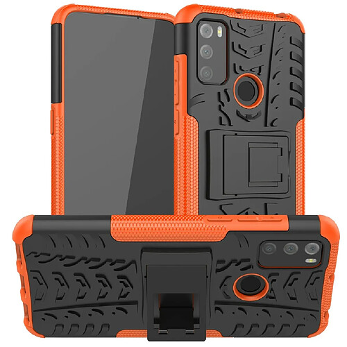 Coque en TPU anti-rayures, antichoc double couche orange pour votre Alcatel 3L (2021)