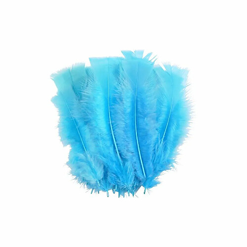 Paris Prix Lot de 35 Plumes Décoratives Sensa 16cm Turquoise