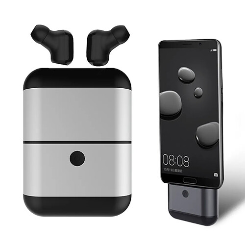 Wewoo Oreillette Bluetooth Écouteur sans fil séparé d'oreilles de X2 mini invisible avec la boîte de stockage de fonction de remplissage