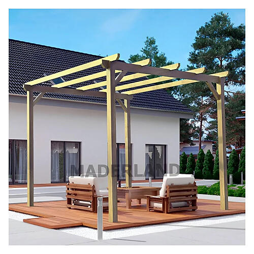 Maderland Pergola en bois massif Madrid 420 x 300 cm