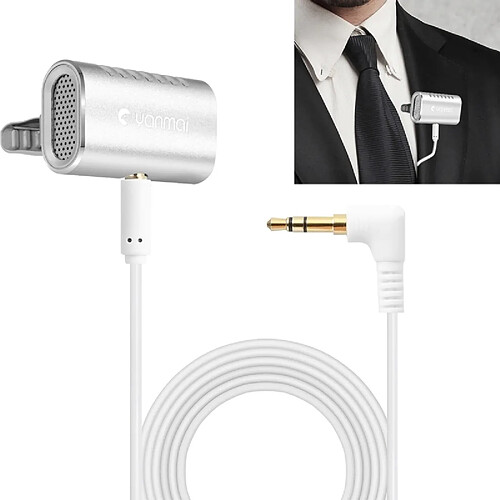 Wewoo Enregistrement Clip-on Reversi Mic Lavalier Double microphone à condensateur omnidirectionnel, Compatible avec PC / pour iPad / Android & autres, diffusion en direct, Show, KTV, etc. Argent