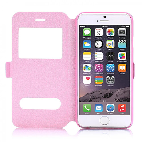 COQUEDISCOUNT Etui livre fenêtres rose pour Apple iPhone 6