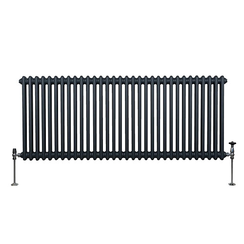 Monstershop Radiateur Double Colonne - Gris Anthracite