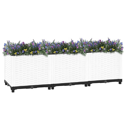 Maison Chic Jardinière,Lit surélevé - Bac à fleurs - pot de fleur 120x40x38 cm Polypropylène -GKD38896