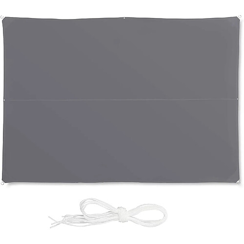 Helloshop26 Voile d'ombrage rectangle 3 x 4 m gris 13_0002933_3