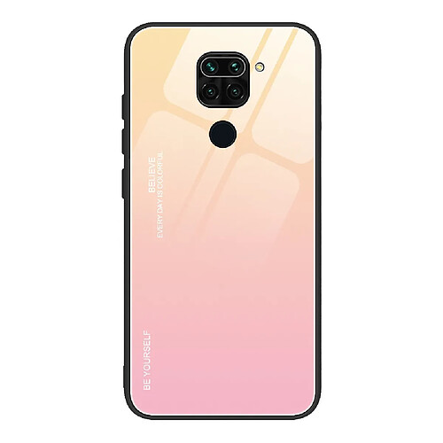 Coque en TPU hybride de couleur dégradé or/rose pour votre Xiaomi Redmi Note 9