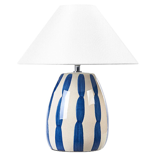 Beliani Lampe à poser LUCHETTI Céramique Bleu