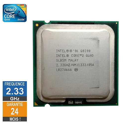 Processeur Intel Core 2 Quad Q8200 2.33GHz SLB5M LGA775 4Mo · Reconditionné