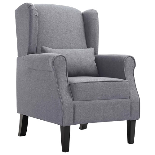 vidaXL Fauteuil gris foncé tissu