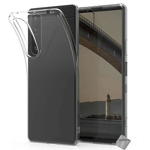 Htdmobiles Coque silicone gel fine pour Sony Xperia 1 III + film ecran - TPU TRANSPARENT