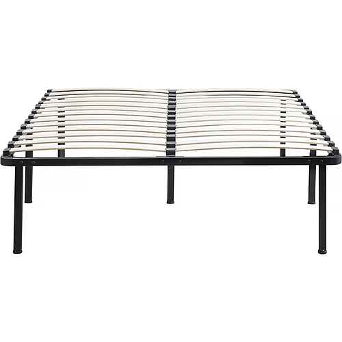 Habitat Et Jardin Cadre à lattes + pieds pour matelas 140 x 190 cm - 26 lattes