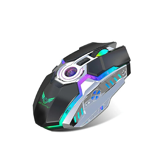 Yonis Souris Sans Fil RGB 2400DPI Rechargeable