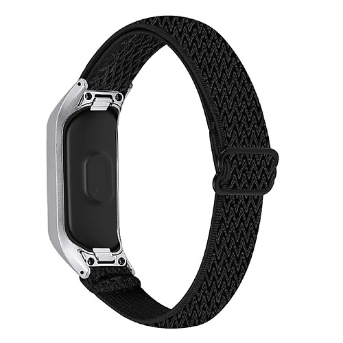 Bracelet en nylon élastique réglable tressée noir pour votre Samsung Galaxy Fit-e R375