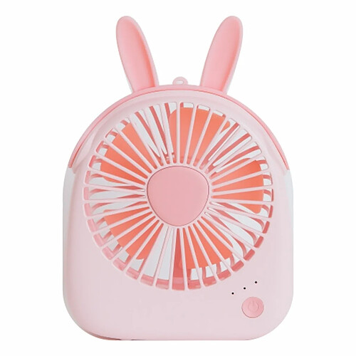 Wewoo WT-F14 Mini-ventilateur portatif de forme lapin 1200 mAh avec contrôle de 3 vitesses rose