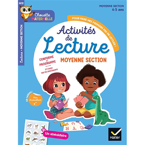 Activités de lecture pour faire mes premiers pas en lecture ! : moyenne section, 4-5 ans : conforme au programme