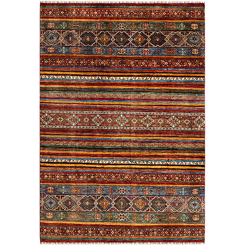 Vidal Tapis de laine 297x207 rouge Torkman