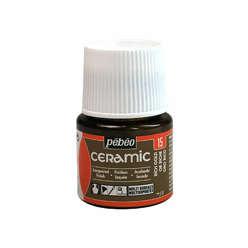 Pebeo Peinture céramique et multi-surfaces - Or - 45 ml