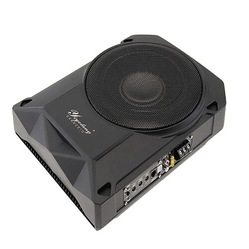 Universal Voiture audio 600W haute puissance 10 pouces ultra-mince subwoofer 12V basse pure voiture subwoofer câblage commande | subwoofer (noir)